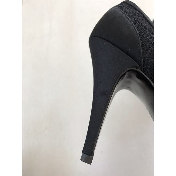 Philosophy di Alberta Ferretti Lace Satin Pumps Heels Black FLAWS - Picture 9 of 11